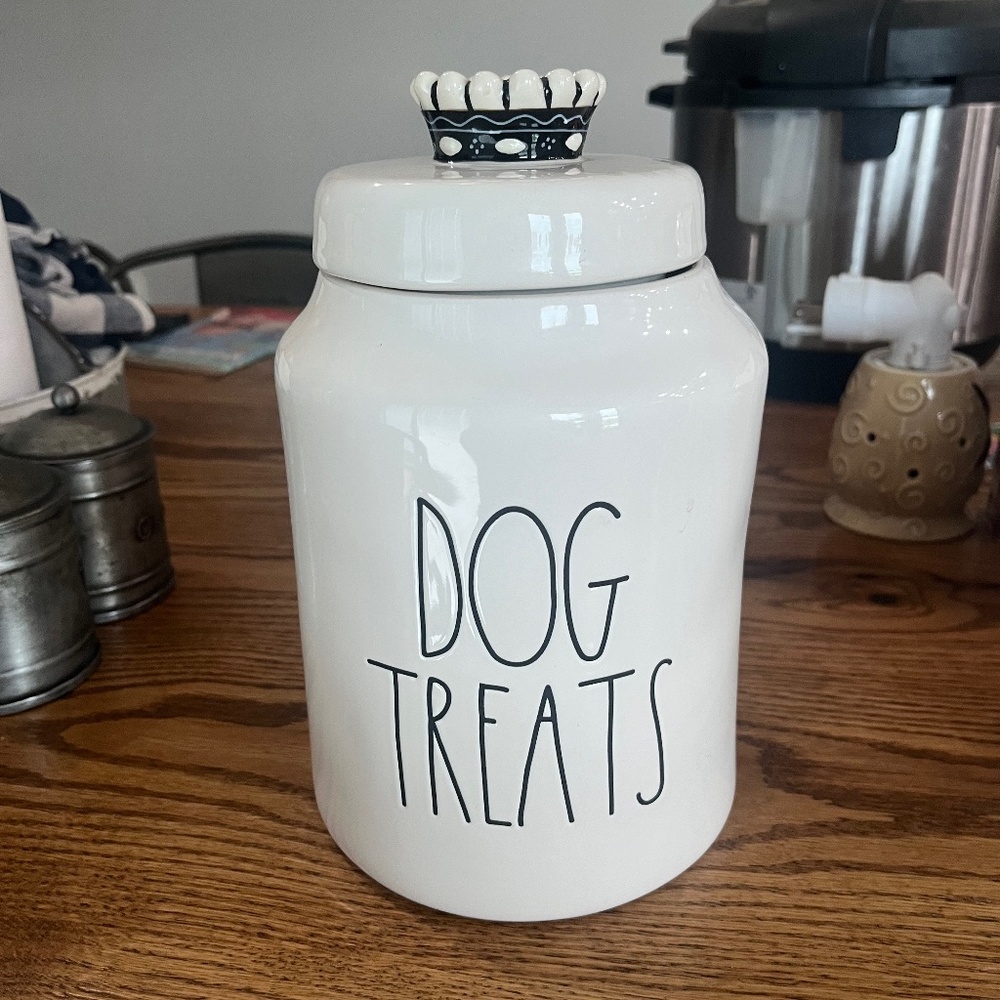 Rae Dunn dog treat jar
